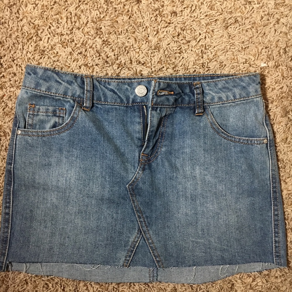 new denim mini skirt